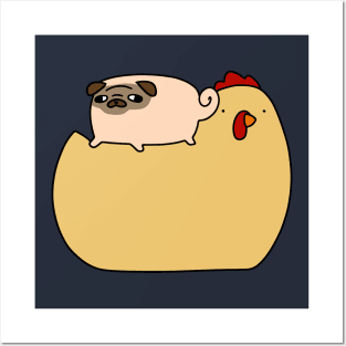 Chicken and Little Pug Posters and Art